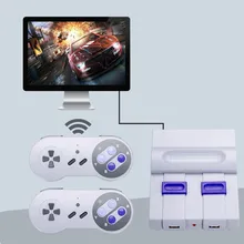 Мини Портативная ТВ игровая приставка игровая консоль двойной 2,4G беспроводной игровой контроллер Ретро игровой плеер встроенный 500 классические игры для SNES