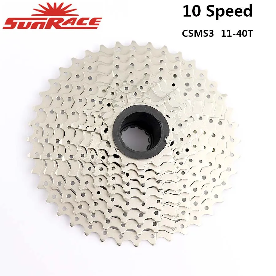 SunRace 10 Speed Cassette CSMS3 CSMX3 11-40T 42T 46T Bike Cassette fit Shimano SRAM Flywheel 11-40 11-42 11-46 10s Cassette - Цвет: MS3 11-40T Sliver