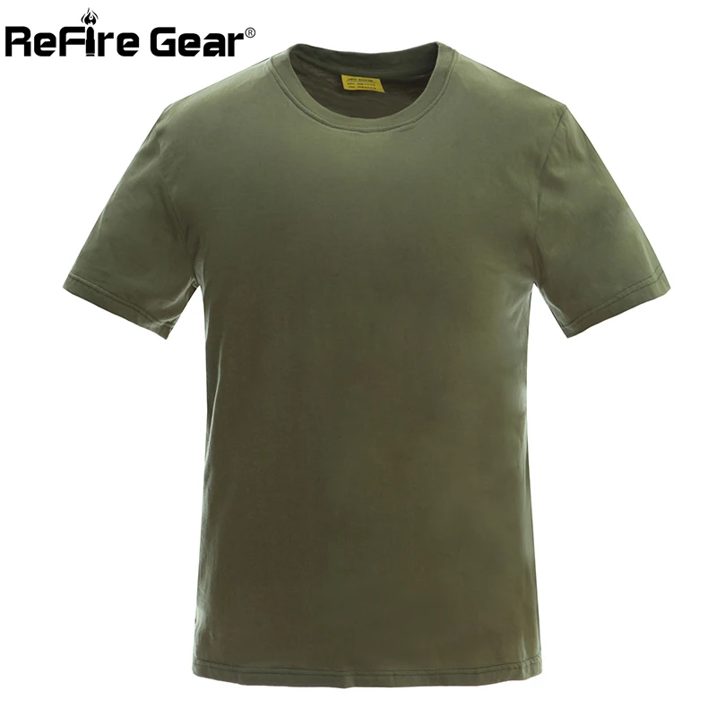 Мужская армейская футболка ReFire Gear летняя дышащая быстросохнущая тактическая с