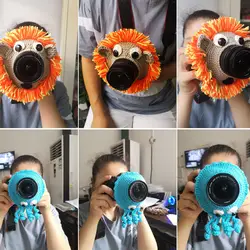 Детская камера друзья милые животные Прорезыватель игрушка вязаные ПЭТ фотографии реквизит позирует ручной работы затвора Hugger объектив