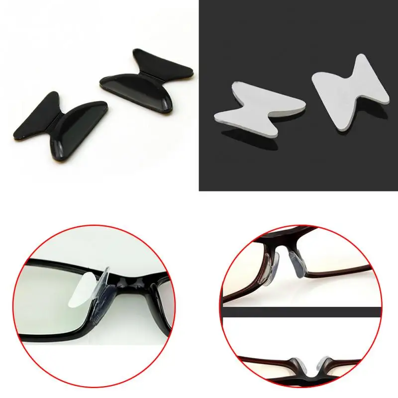

5 Pairs of Nose Pads Silicone nose pads glasses Plate glasses frame glasses slip nose pads increased eyewear accessories