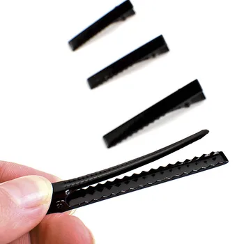 

20Pcs/lot Black Color Single Hair Clips Prong Alligator Hairpin with Teeth for DIY Hair Bow Clip Setting Jewelry Making Findings