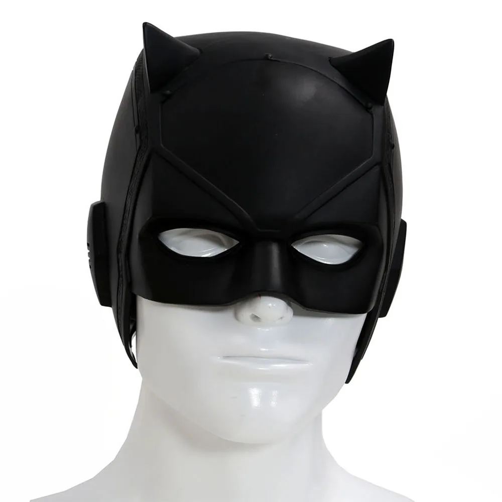 

X-COSTUME Daredevil Matt Murdock Half Face Mask Black Helmet Adult Cosplay Costume Props Halloween Christmas Festival Party Mask