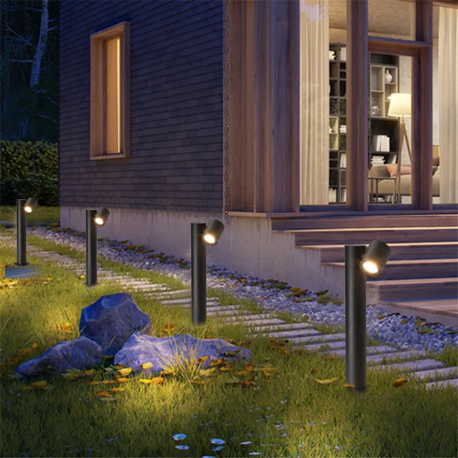 Thrisdar Adjustable Outdoor Garden Lawn Lamp Waterproof Landscape Pathway Lawn Spotlight Street Park Villa Holiday Pillar Light