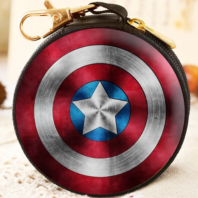 

Avengers Cartoon Coin Purse Iron Man Hulk Captain America Boys Key Case Wallet Children Thanos Headset Bag Coin Bag For Marvel