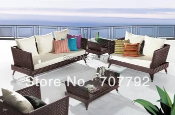 

Turro Modern Patio Wicker outdoor furniture Sectional sofa set