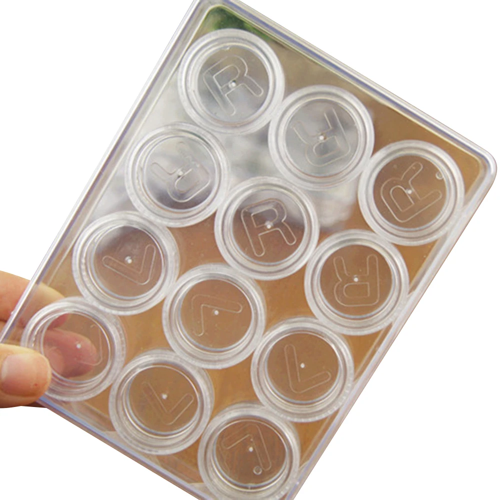 12 Grids Contact Lens Box Holder Portable Small Portable Clear Eyewear