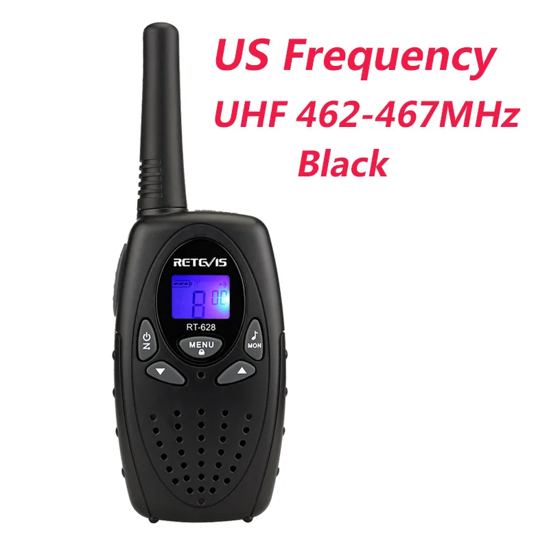 1 шт. портативная рация детская радиостанция RETEVIS RT628 0,5 Вт кв приемопередатчик радиочастотная UHF двухсторонняя радиостанция J1026 - Цвет: Black US