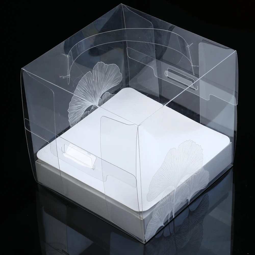 Комплект из 2 предметов, высокое качество прозрачный пластик 4-дюймовый торт подарочная коробка формы для пищевых продуктов для торта коробка
