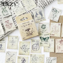 CXZY 45 Uds Vintage álbum planta bosque pequeño flor pegatina scrapbooking DIY papel sello etiqueta diario bullet diario viaje 1T813