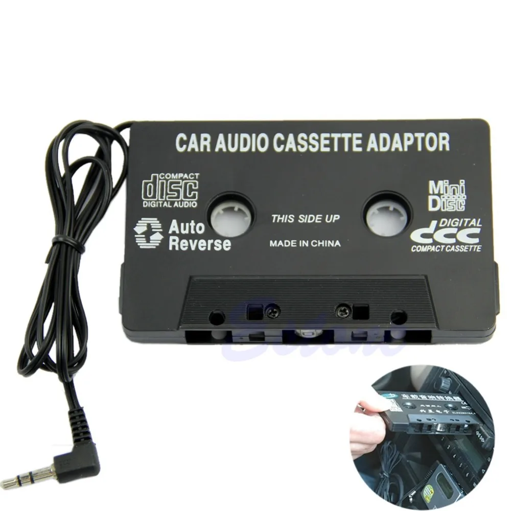 

1 PC Car Tape Audio Cassette Radio Adapter 3.5mm Aux Cable For iPhone iPod MP3 CD MD Black/White