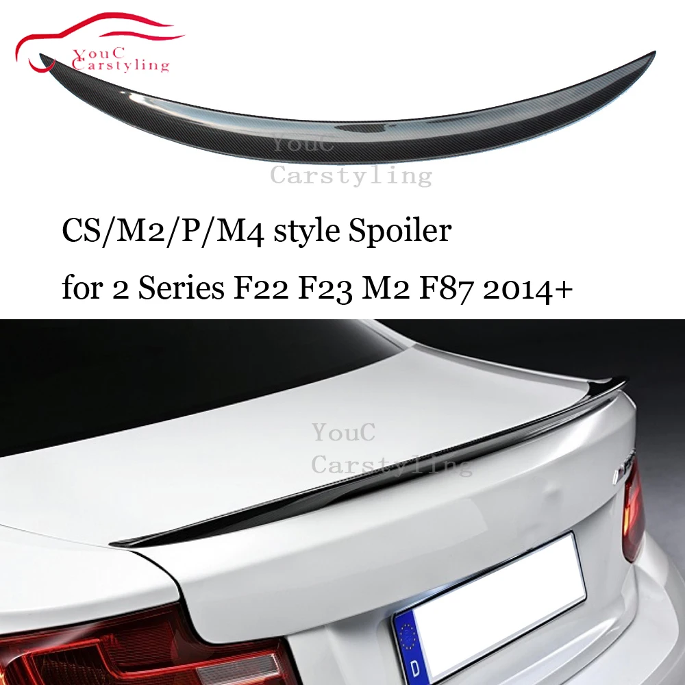 CS M2 M performance M4 Style задний спойлер из углеродного волокна для BMW 2 серии F22 F23 F87