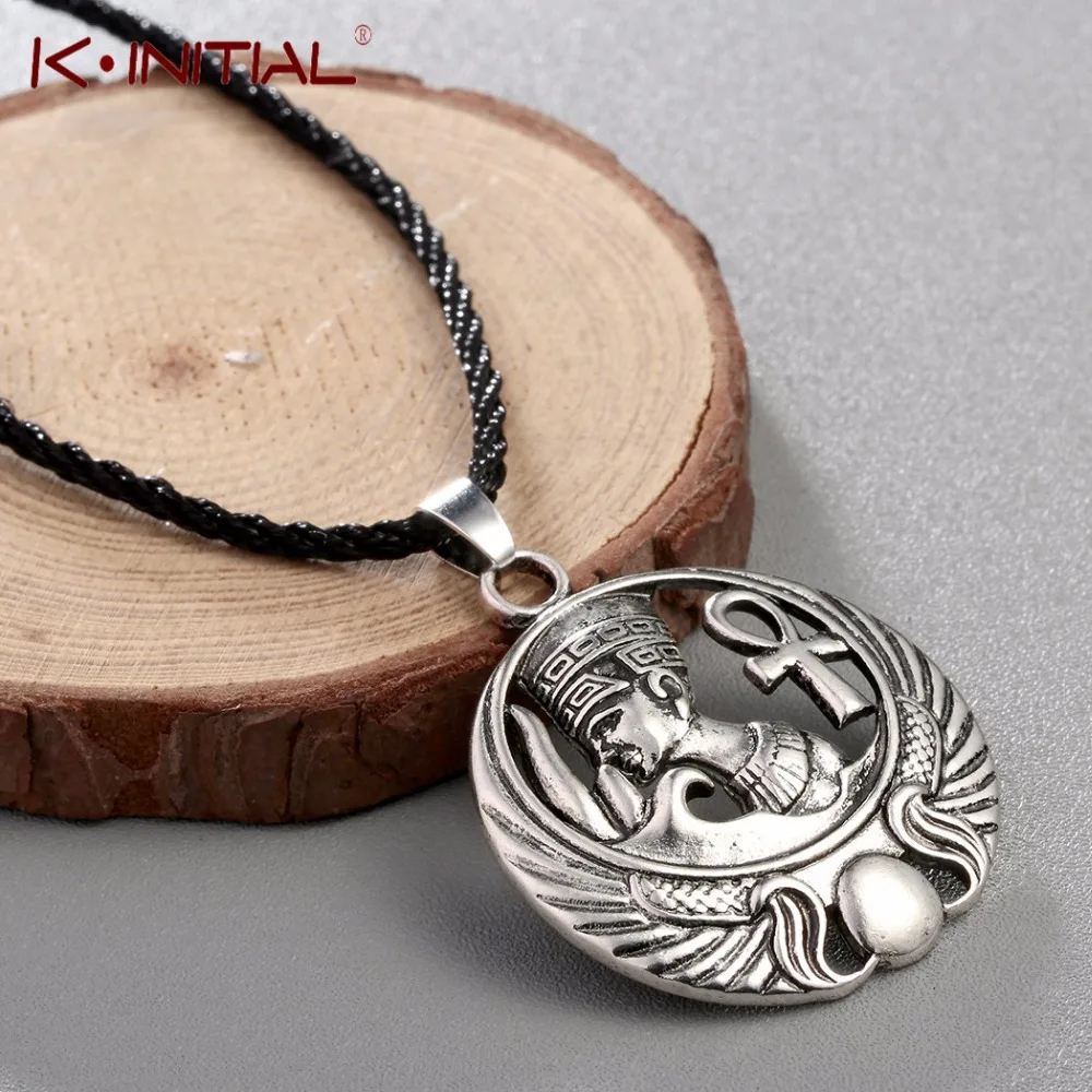 Kinitial Ancient Egyptian Queen Necklace Pendant Vintage Color Egypt