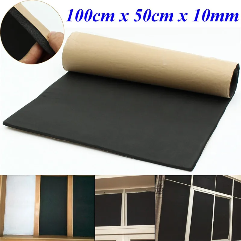 

1 Roll 100cm x 50cm Car Sound Proofing Deadening Van Boat Insulation Closed Cell Foam Heat Insulation Mat Door Roof Trunk Hood