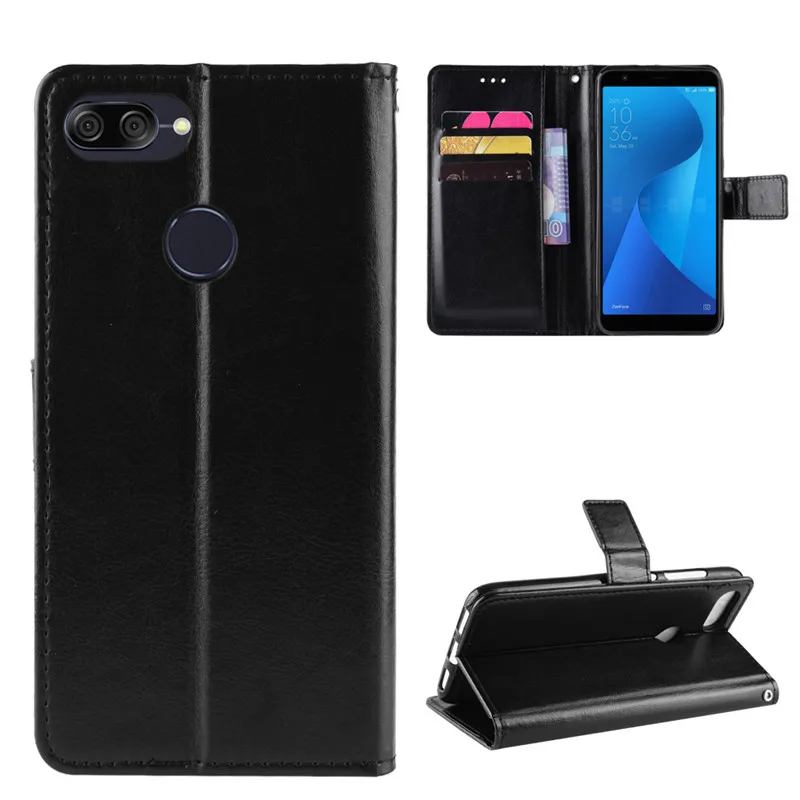 Luxury Flip Wallet Phone Case with Stand Function and Card Holder for Asus ZenFone Max Plus M1