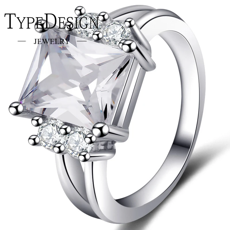 

5colour square Quality AAA Square Purple Stone 925 Sterling Silver Rings For Women Gorgeous Wedding Anel For Elegant Lady