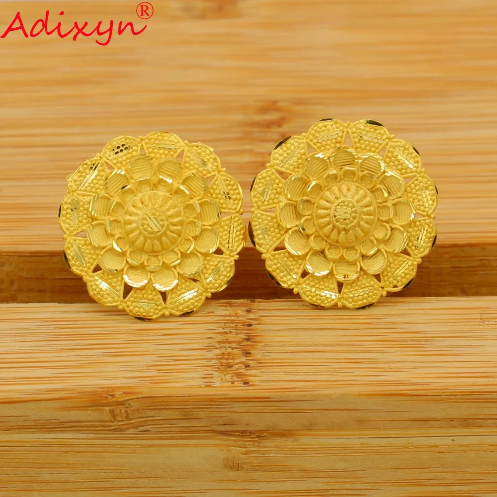 Adixyn India Gold Color Trendy Jewelry Light Weight Stud Earrings For Women/Girls Party/Birthday Gifts N022011