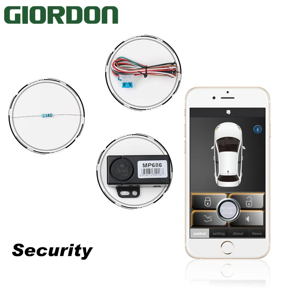 

Universal car Control the car by mobile phone automatically.(use APP)Unlock when approach to the car 2m,lock when leave the car