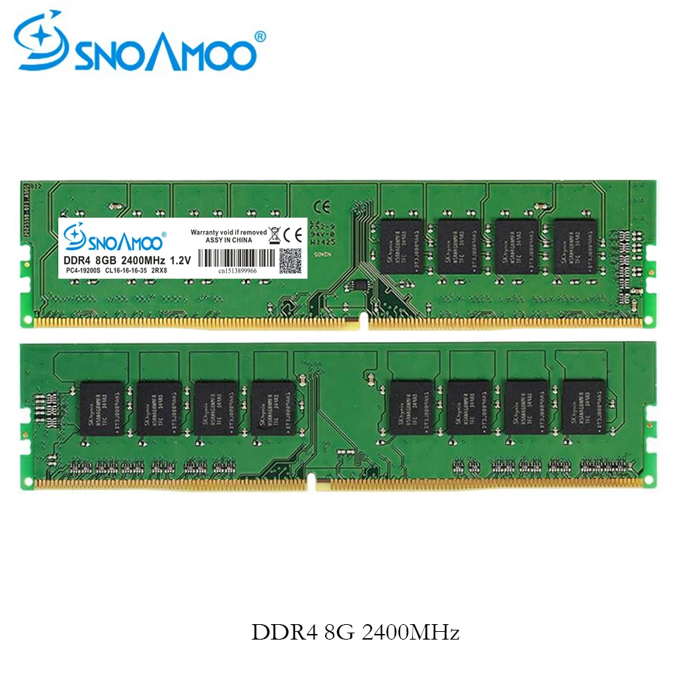 Оперативная память SNOAMOO DDR4 для настольных ПК 8 Гб 2133 МГц 2400 МГц CL1516 PC4-17000S 288-Pin 4 Гб DIMM для Intel Stick ARM Computer RAMs гарантия