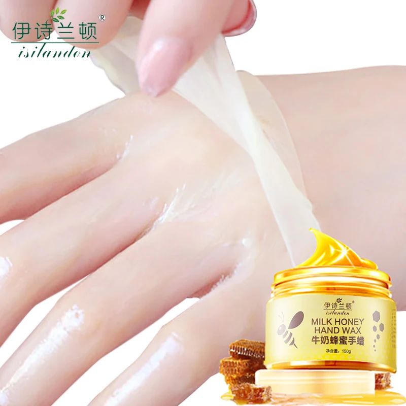 

ISILANDON Milk Honey Paraffin Wax Hand Mask Hand Care Moisturizing Whitening Skin Care Exfoliating Calluses Hand Film Hand Cream