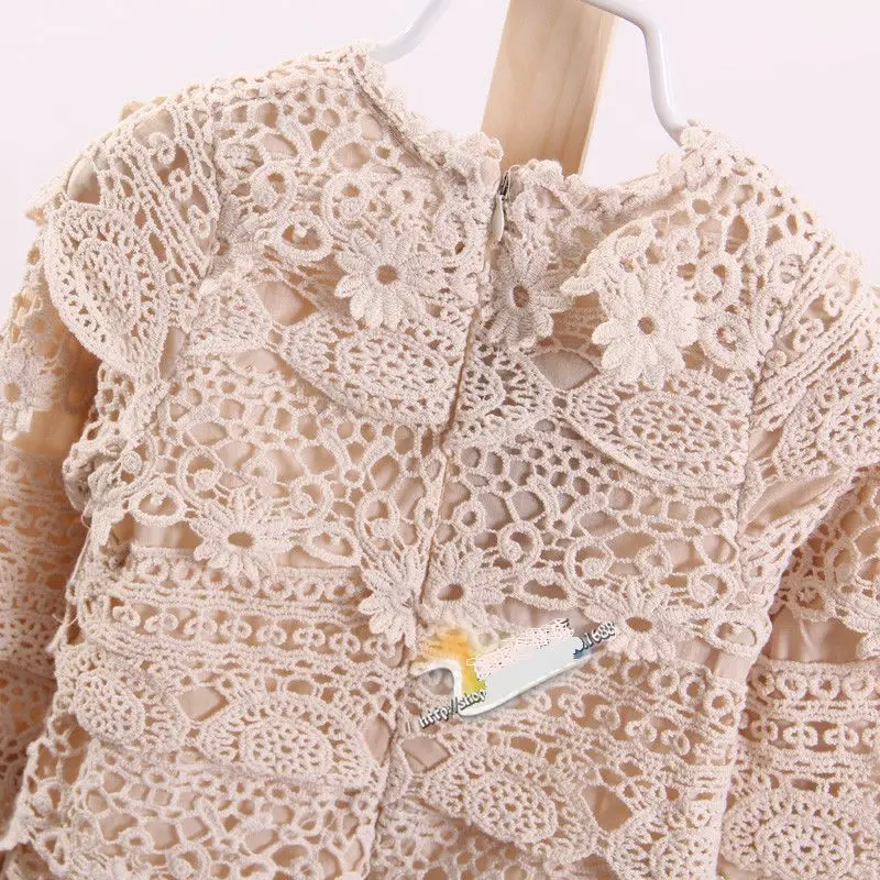 crochet lace flower girl dress