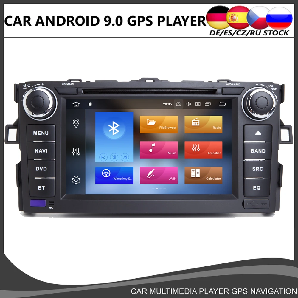 

Octa core Android 9.0 Car DVD GPS player For Toyota AURIS Altis COROLLA WIFI 4GB RAM+32GB ROM DVR USB Radio Navi BT DAB TPMS MAP