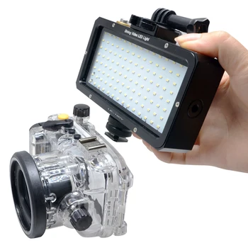 

Mcoplus 30M/98ft 5500K Waterproof Underwater LED Video Light Super Bright Diving Fill Lamp Suitable for GOPRO SJCAM Action Camer