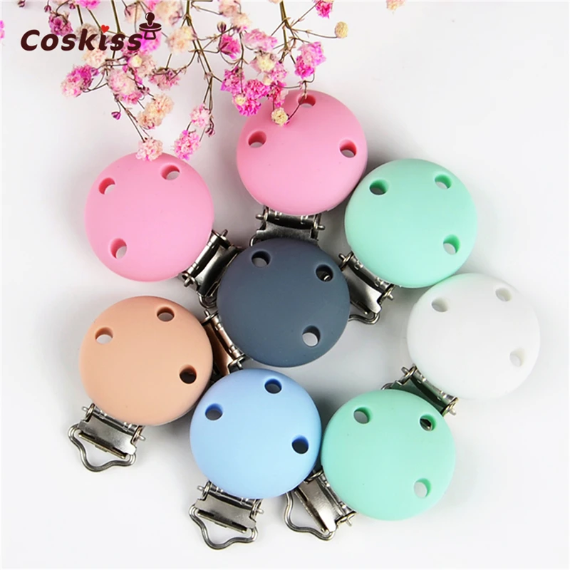 

Color Mixing Round Shaped Pacifier Clip Silicone Bead Baby Teether Teething Accessories Pacifier Holder Clip DIY Bead Tool