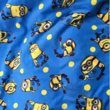 50*150 см Классическая флисовая ткань с изображением миньонов эластичная трикотажная ткань с принтом для маленьких девочек