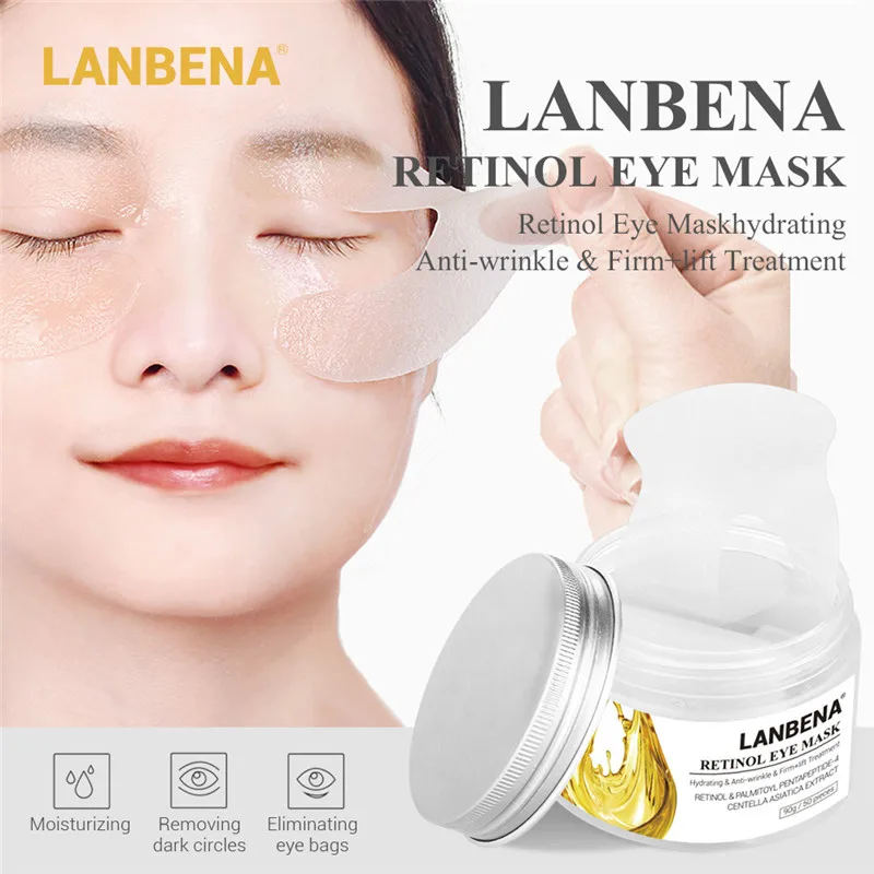 

Hyaluronic Acid Eye Mask Retinol Eye Patches Mask for Anti-Aging Remove Dark Circles Bags Eye Lines Repair Nourish Skin Care MZ1