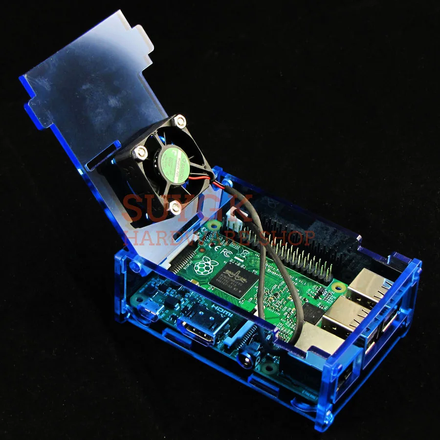

Raspberry PI 3 model B+plus Blue Clear Acrylic Case Cover Shell Enclosure Box for Raspberry PI 2,PI3 Model B, PI 3B