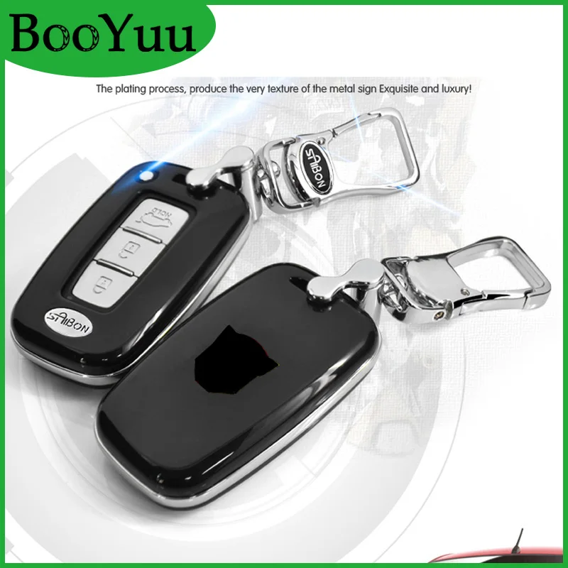 

BooYuu Aluminium Alloy Car Key Cover Key Shell For KIA 3button Smart type K5 Sportage Soul K2 Forte Sorento Keychain Accessories