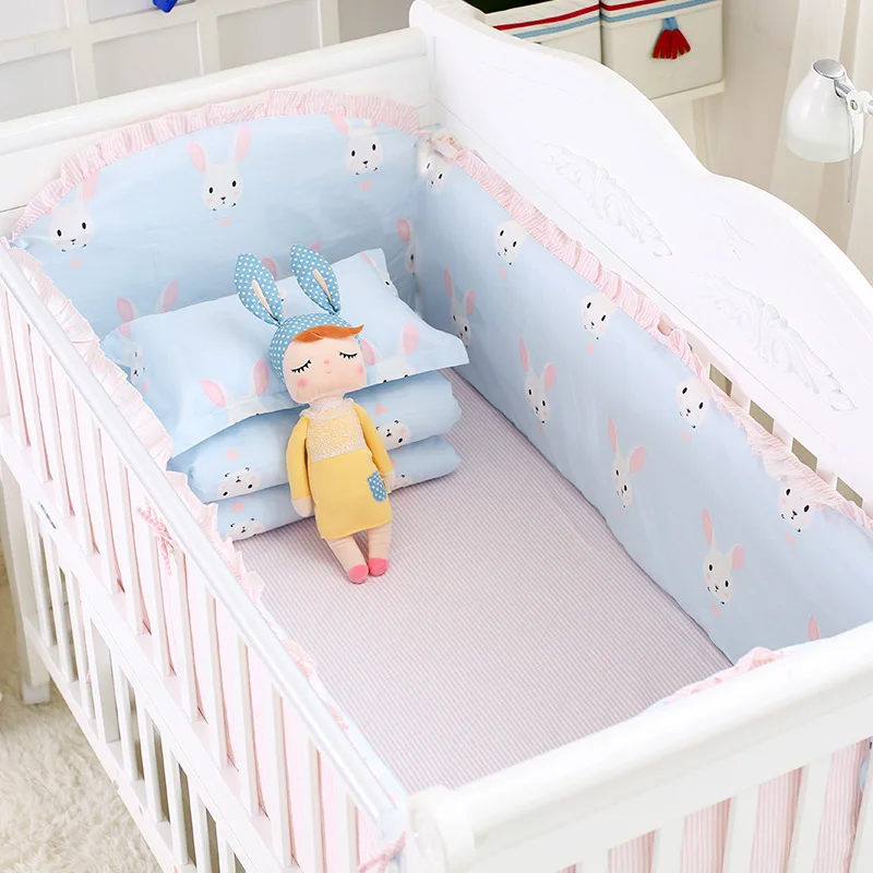 Kids Beds Baby Gril Crib Bed Bumpers Fashion Baby Bedding Set Girls Cotton Nursery Bedding 120*60cm 5pcs/set Bumpers for Baby Kids Beds Baby Gril Crib Bed Bumpers Fashion Baby Bedding Set Girls Cotton Nursery Bedding 120*60cm 5pcs/set Bumpers for Baby