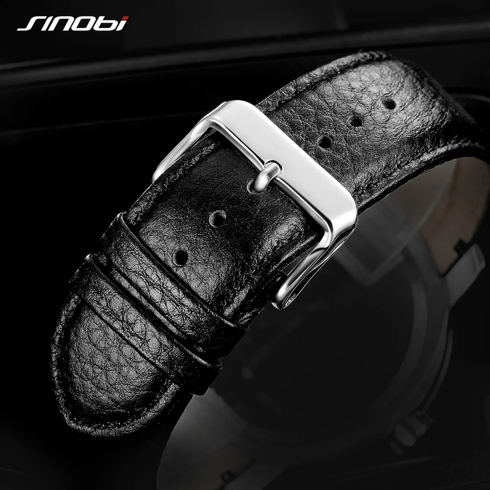 SINOBI Men Watch S Shock Military Watch Men Leather Straps Racing Wheel Sports Quartz Watches Top Brand Luxury relogio masculino