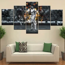 

5 Panels CR7 Cristiano Ronaldo Fabric Canvas Poster sport Football Poster Print-Painting Picture Home Decoration Wall Art Framed