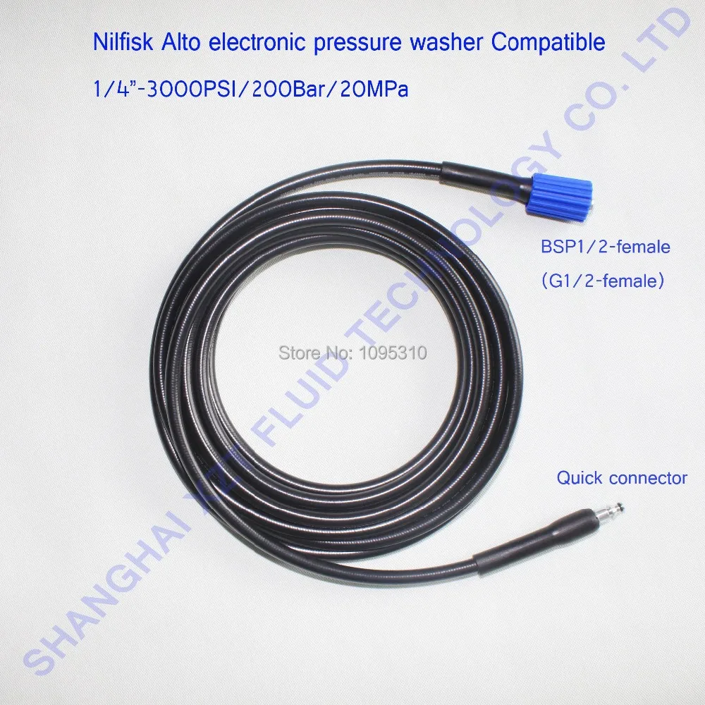 Nilfisk Pressure Washer 10m Nilfisk replacement hose Quick Connect 1/2F 
