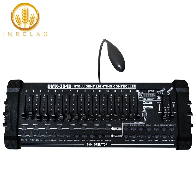 

IMRELAX High Quality DMX 384B Controller Intelligent DMX Controller DMX Console for Stage DJ Disco Light With Caron Package