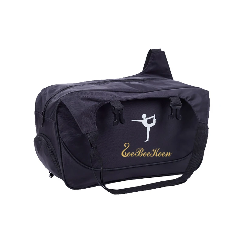 Балетная танцевальная сумка для женщин, гимнастические балетные сумки для взрослых, спортивная сумка для занятий йогой и танцами для девочек, сумка через плечо, вместительная сумка - Цвет: black