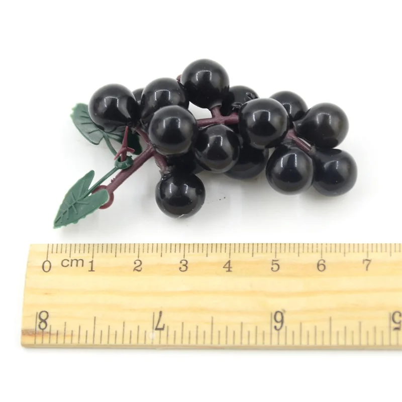 3pcs / 7cm artificial plastic simulation fruit grape wedding decoration home kitchen Christmas gift clip accessories artificial fruits and vegetables artificial grapes