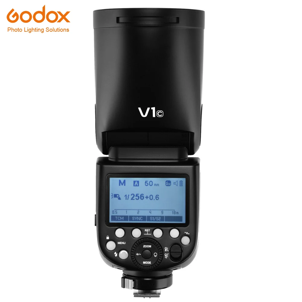 Godox V1 76 Вт круглая головка Вспышка Speedlite V1C/N/S/O/F TTL 1/8000s HSS 2600 мАч литий ионный