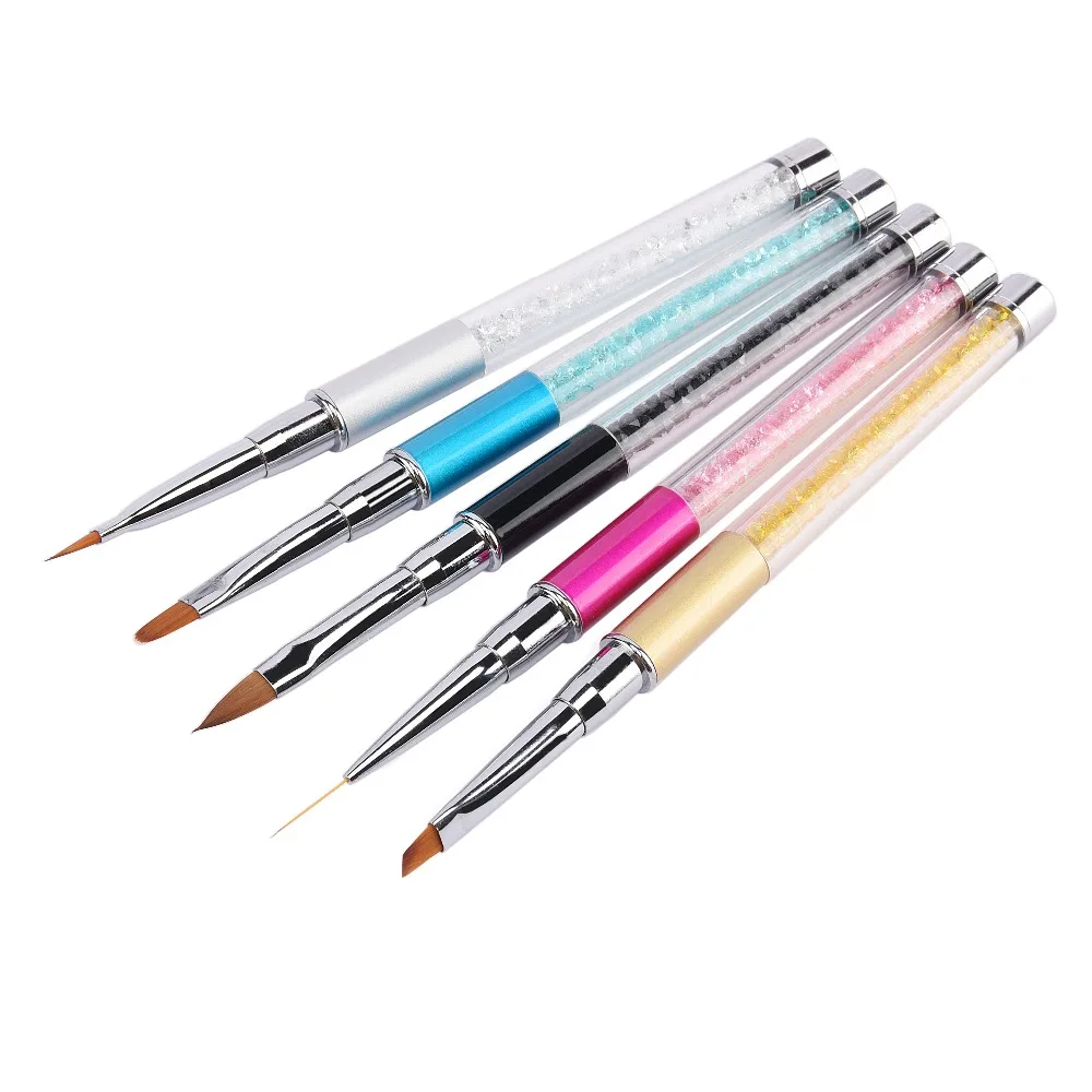 

ROSALIND Nail Dotting Brush Pen Cap Diamond Metal Acrylic Carving Powder Rhinestone Gel Manicure Tool for Nail Gel Nail Art