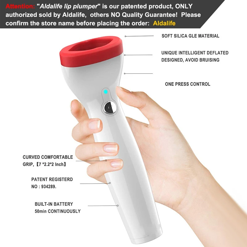 

KAISE Automatic Lip Plumper Electric Lip Enhancer Intelligent Deflated Designed Lip Plumping Device 55