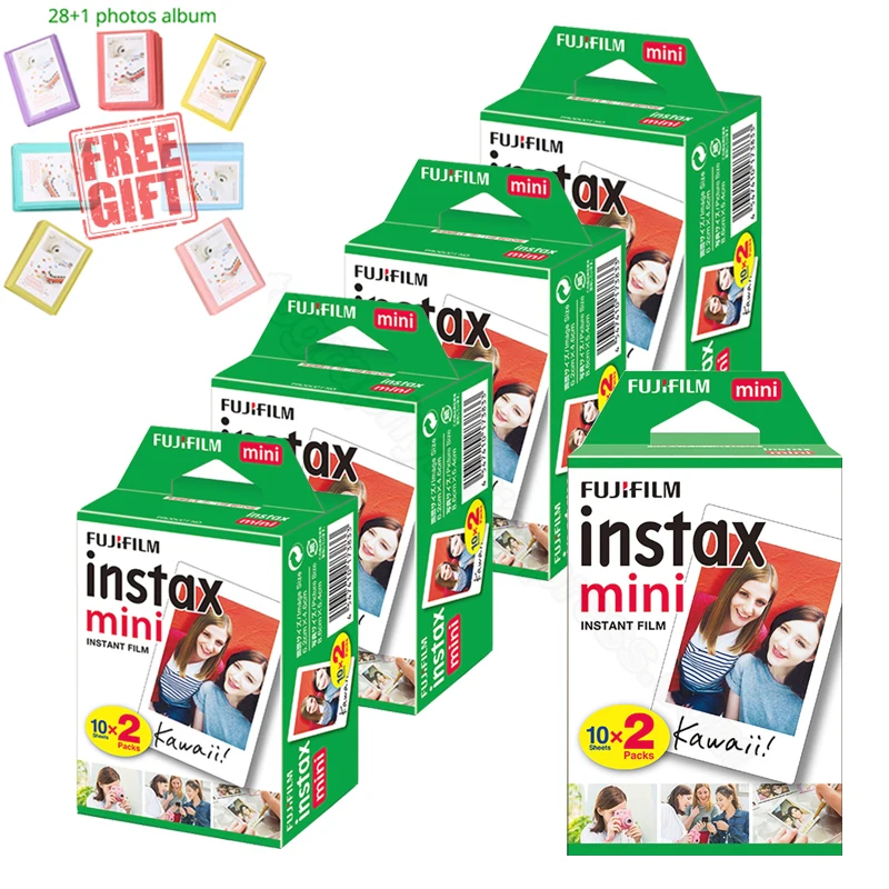 Fujifilm Instax Mini мгновенная белая пленка+ Бесплатный альбом для Instax Mini 9 8+ 7s 70 90 25 камера принтер Liplay SP-2 Polariod 300