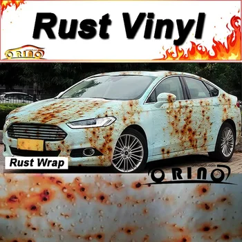 

Car Styling Rust Sticker Film Rusty Stickerbomb Car Wrap Vinyl Foil Motorcycle Vehicle Truck Boat Car Sticker Wraps Air Bubble