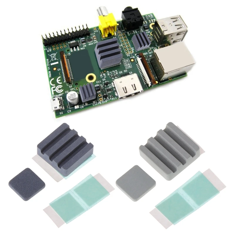 

2PCS Silicon carbide Ceramic Heat Sinks CPU Cooling dissipador for Raspberry Pi3