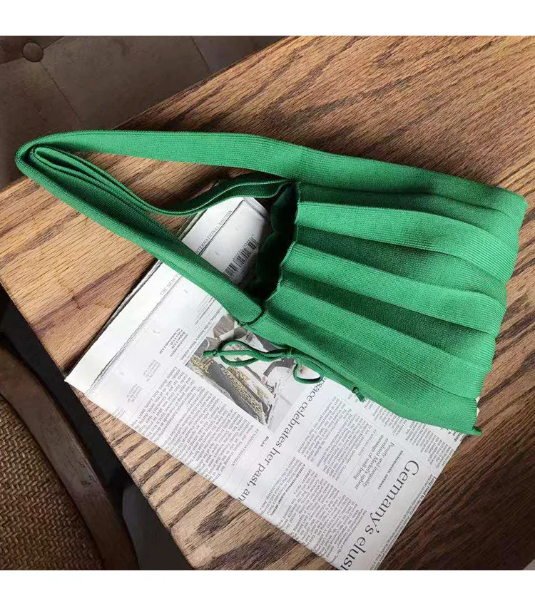 

Designer Women Shoulder Bag solid patchwork knit Canvas Folding Reusable weave Handbag Tote for Ladies string beach high quality