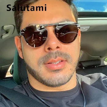 

Rivet Round Paw Frame Men Sunglasses 2019 Luxury Brand Plastic Black Pink Sun Glasses Women Gradient Eyewear Vintage Goggle
