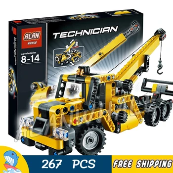 

267pcs Technic 3348 Mini-Mobile Crane Figure Building Kit Blocks Toys Classic Playset Compatible with LagoING