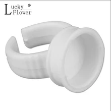 100 шт. одноразовые ресницы расширение клей Кольца пигмент татуировки поддон ресниц Клей Держатель