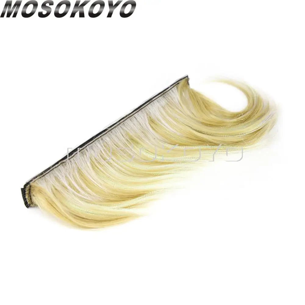 Мотоциклетный панк Байкерский шлем Mohawk Прикрепленный длинные волосы перо Casco Mohawks стикер открытый - Цвет: yellow white